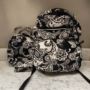 Vera Bradley Backpack Lunchbox and Wallet Set